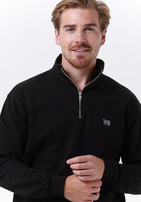 Zwarte WOODBIRD Trui LASS BLAIN ZIP SWEAT - large