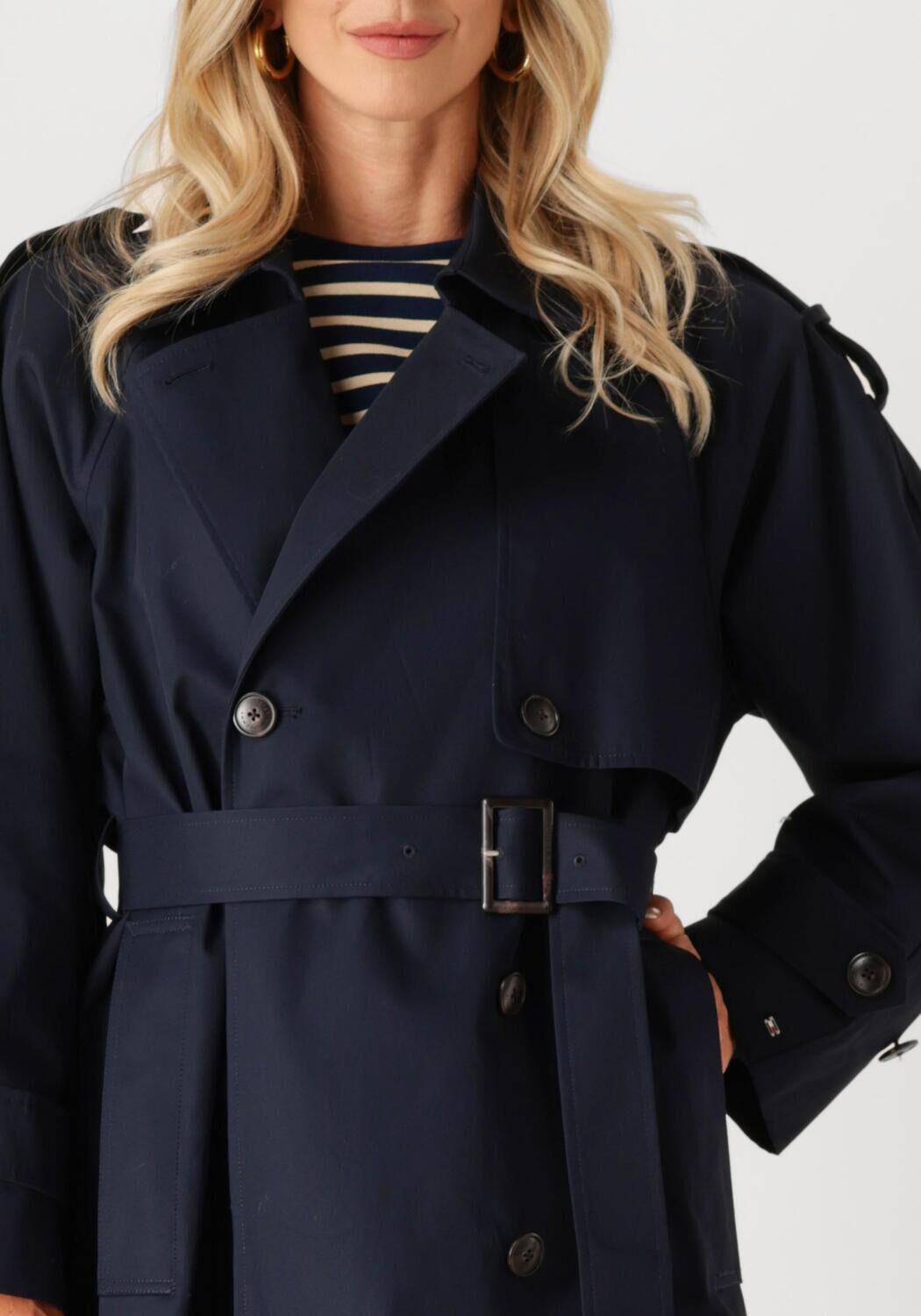 TOMMY HILFIGER Dames Jassen Oversized Trench Coat Blauw
