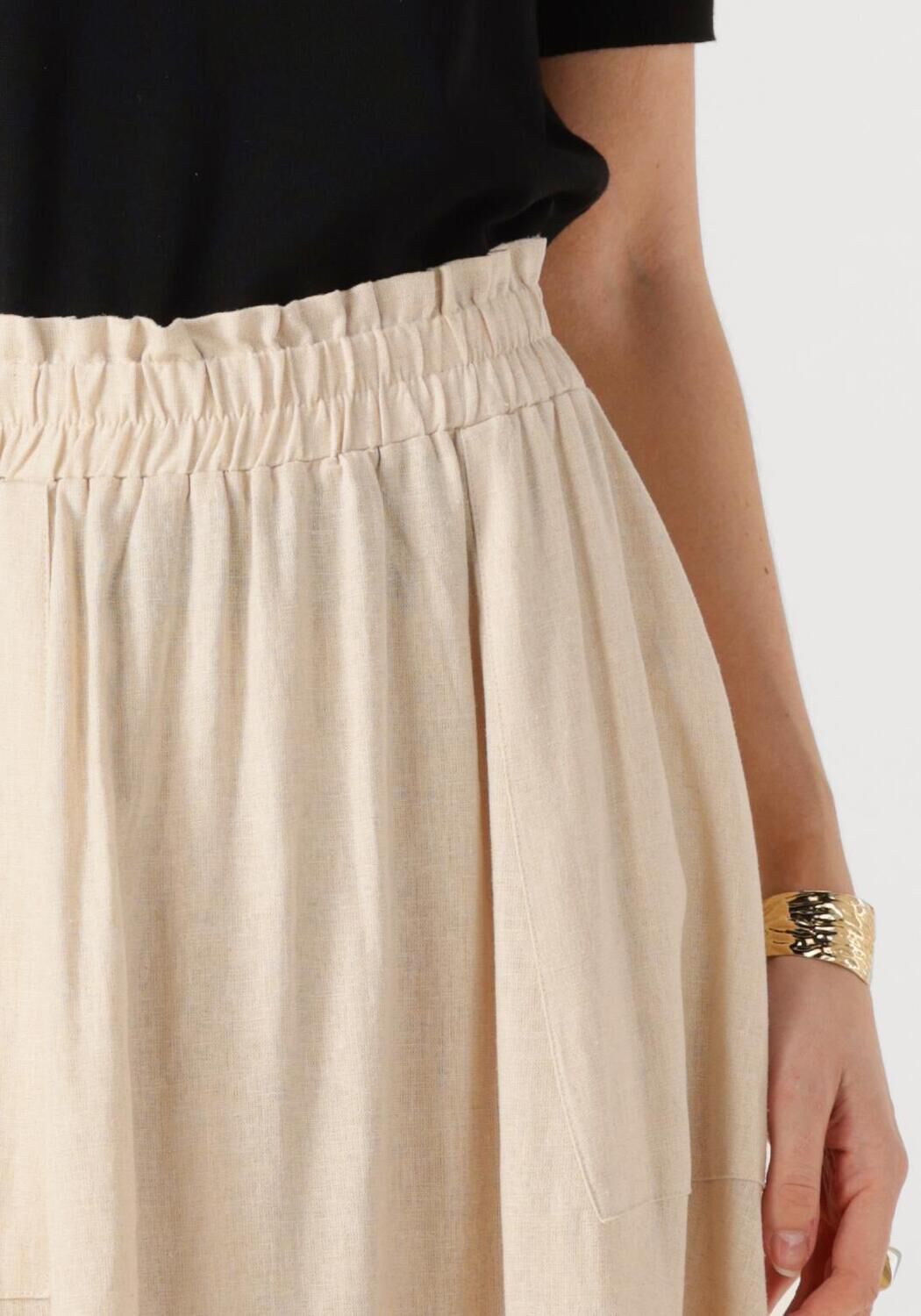 Y.A.S. Dames Rokken Yasflaxy Hw Ankle Skirt Noos Beige