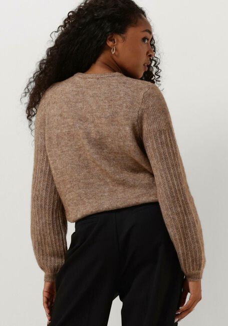 Bruine OBJECT Trui OBJOPHELIA L/S KNIT CARDIGAN REP - large