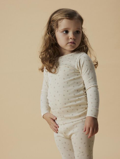 Beige LIL' ATELIER T-shirt NMFGAGO LS SLIM TOP LIL NOOS - large