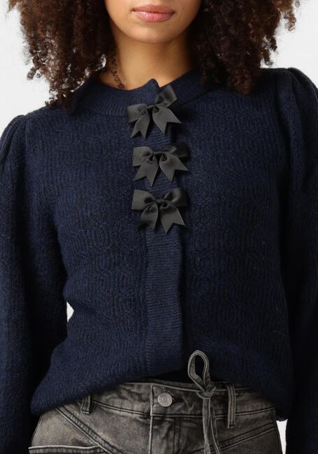 Donkerblauwe Y.A.S. Vest YASBONSA LS KNIT CARDIGAN - large