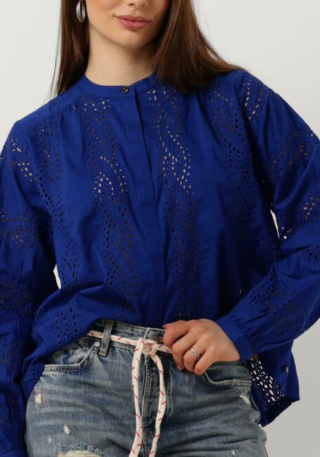Blauwe SCOTCH & SODA Blouse SHIRT WITH BROIDERIE ANGLAISE - large