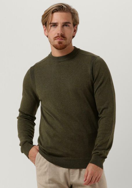 Donkergroene ANERKJENDT Trui AKSAIL COTTON SILK KNIT - large