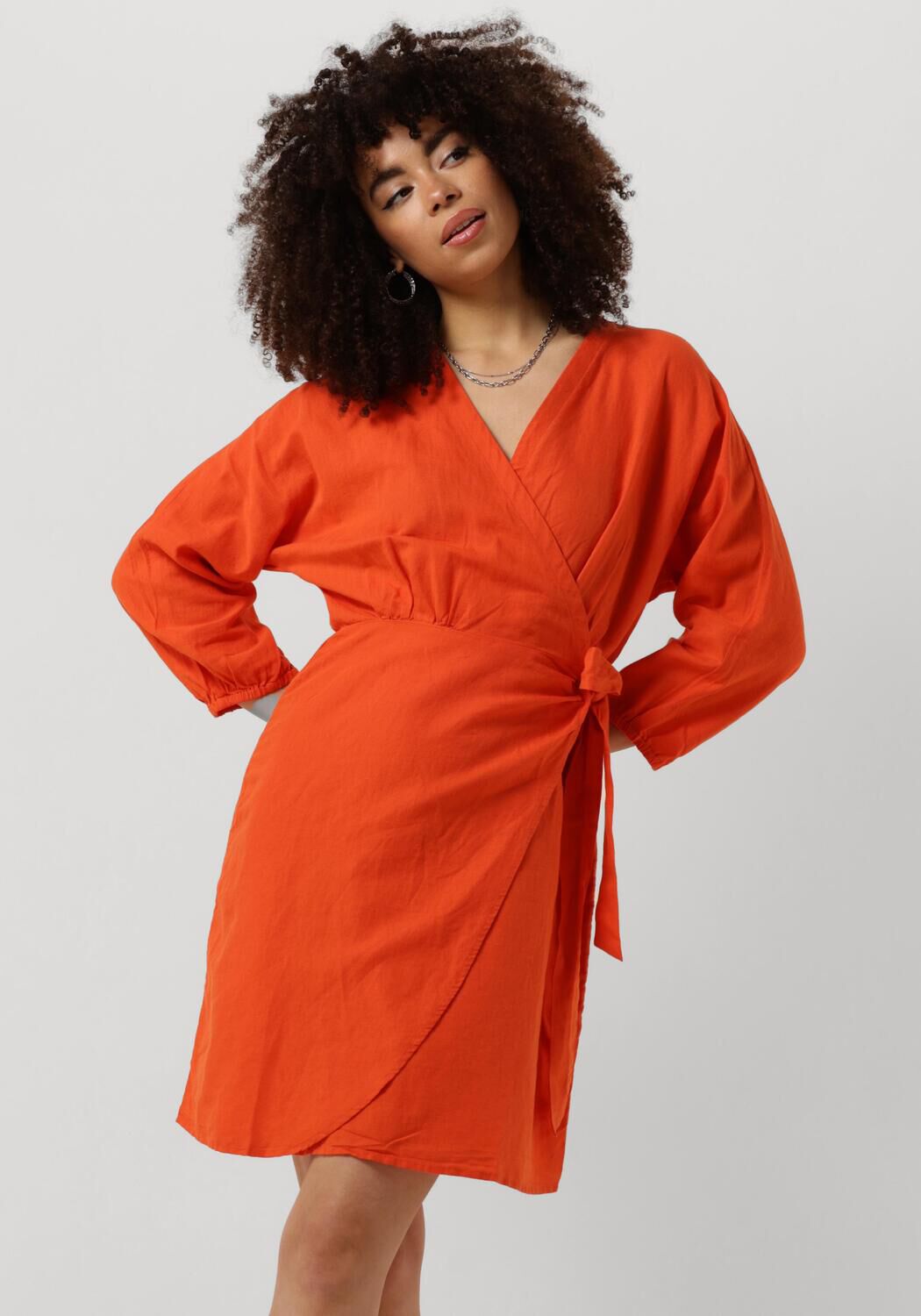 MSCH COPENHAGEN Dames Jurken Mschmirilla 3 4 Wrap Dress Oranje
