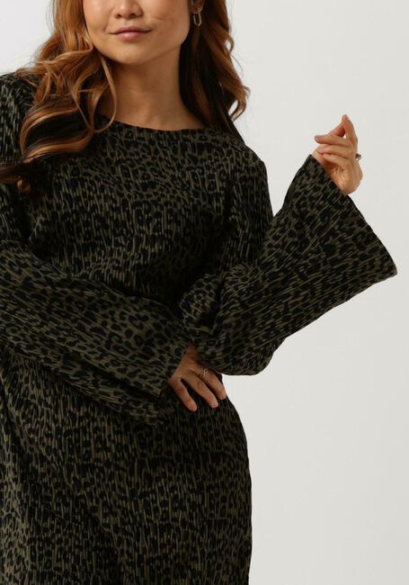 Donkergroene Y.A.S. Mini jurk YASSISMA LS DRESS - large