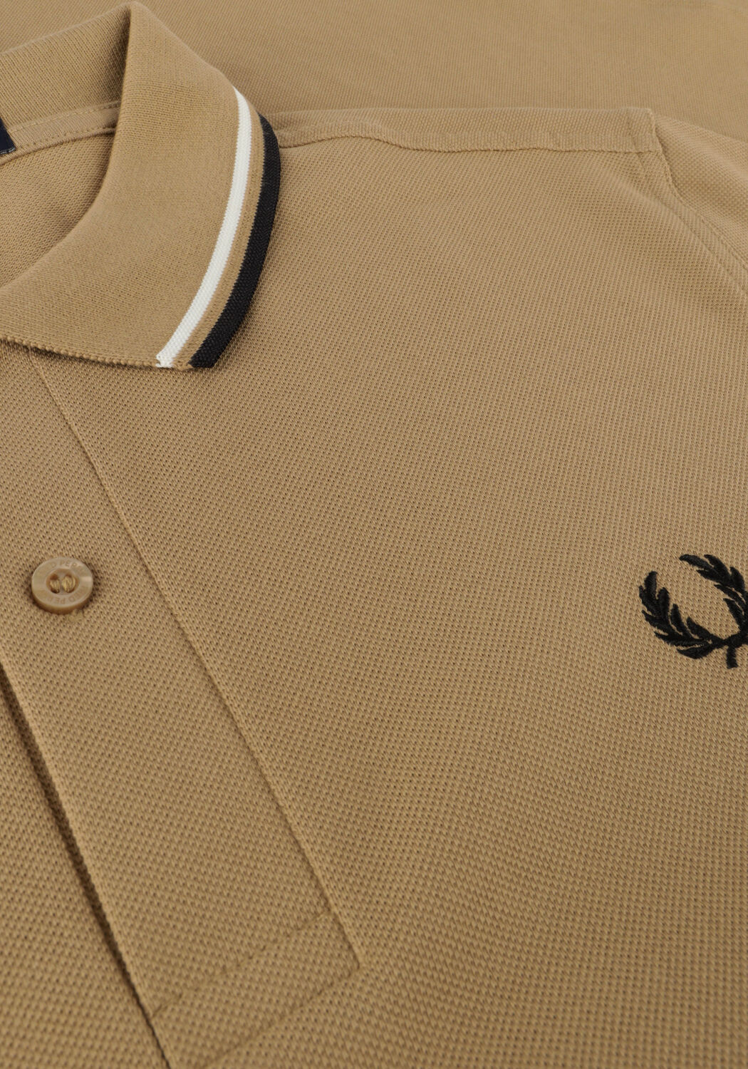 Khaki FRED PERRY Polo TWIN TIPPED FRED PERRY SHIRT - large