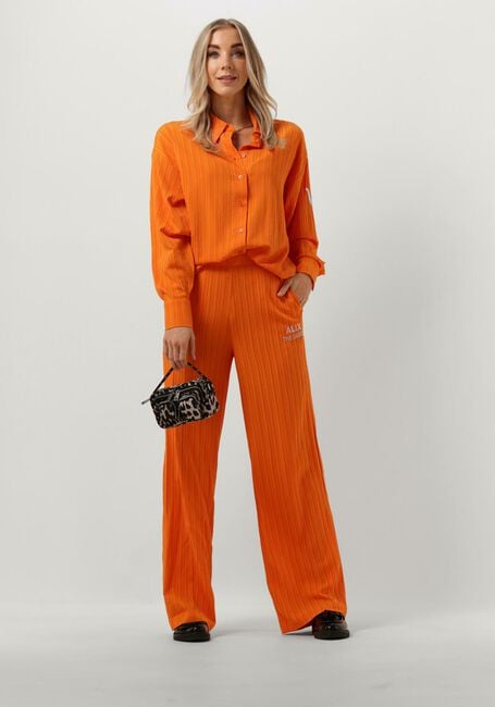 Oranje ALIX THE LABEL Wijde broek LADIES WOVEN KRINKLE PANTS - large