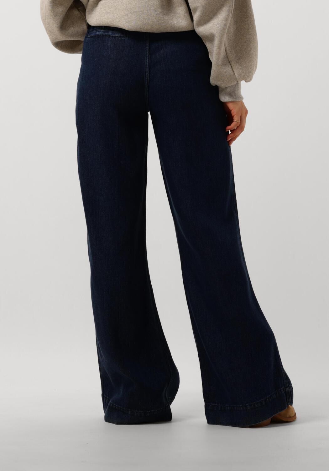 7 FOR ALL MANKIND Dames Jeans Pleated Trouser Stormy Blauw