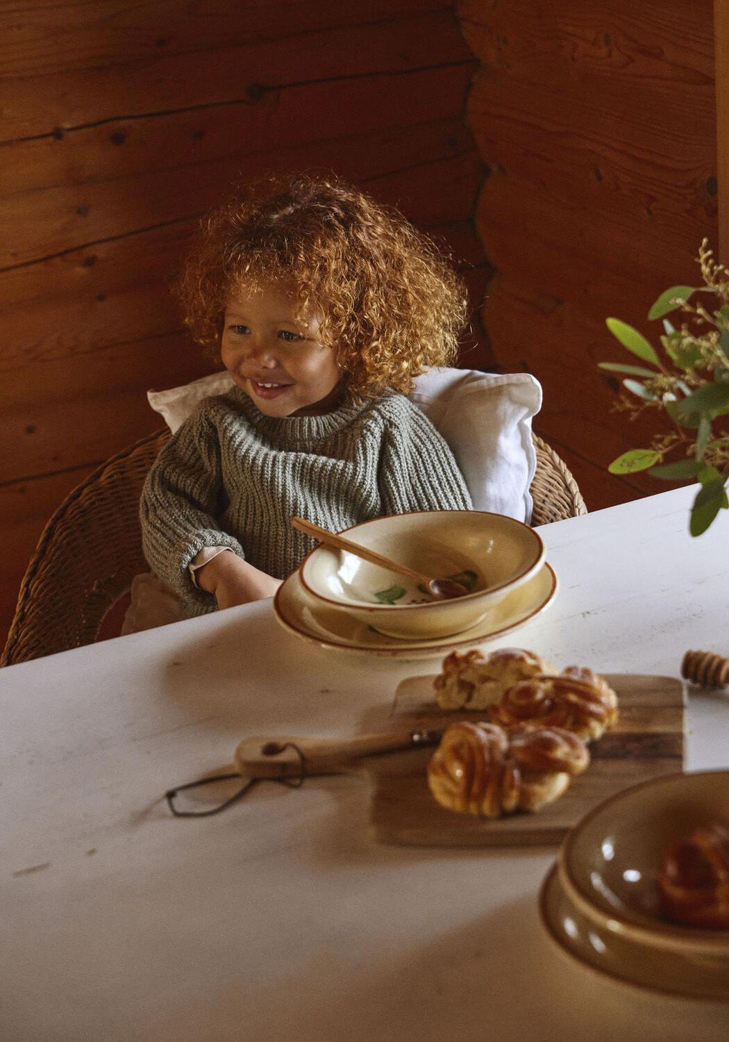 Olijf LIL' ATELIER Trui NMMOLFERT LS KNIT LIL - large