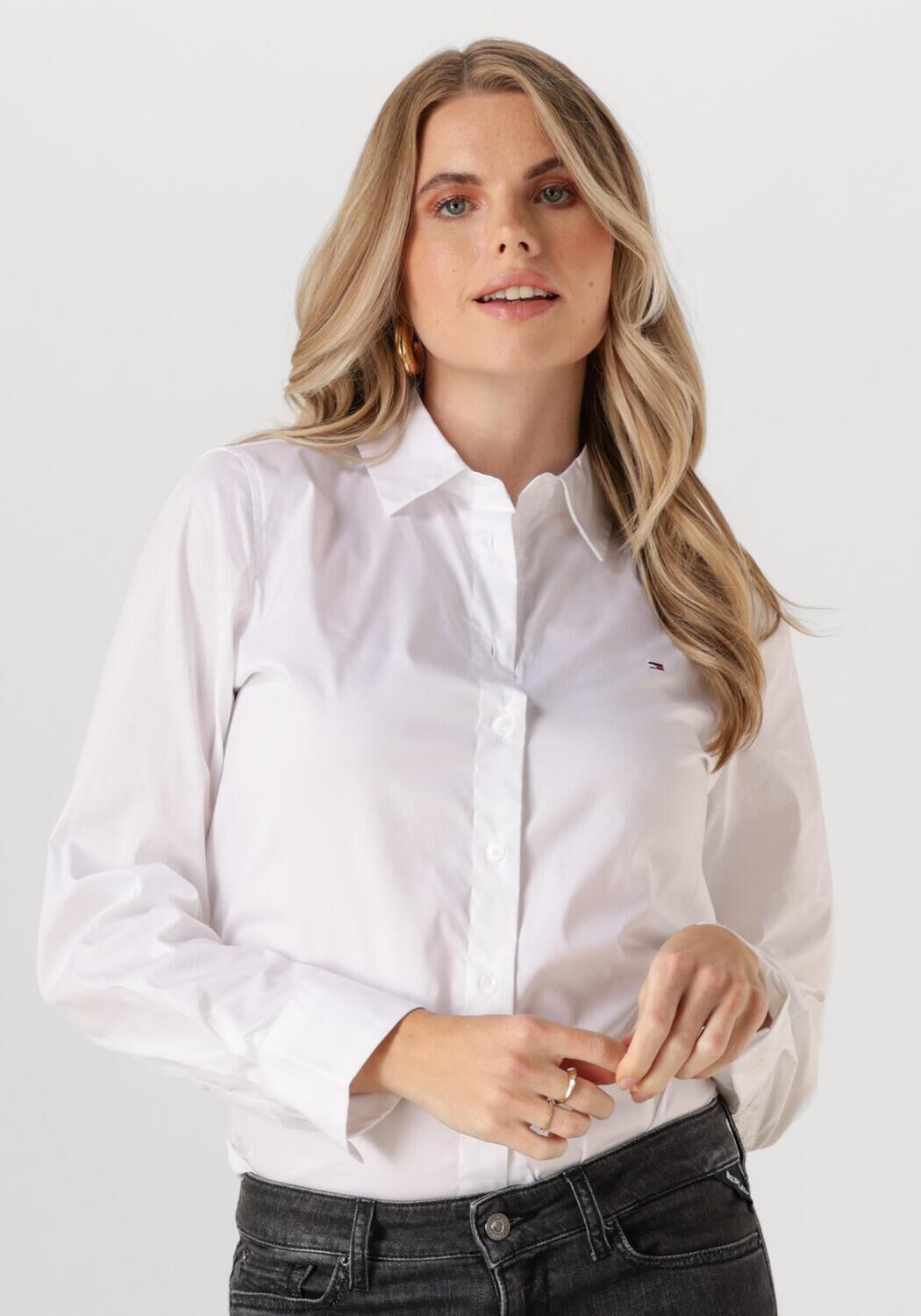 TOMMY HILFIGER Dames Blouses Ess Poplin Regular Shirt Wit