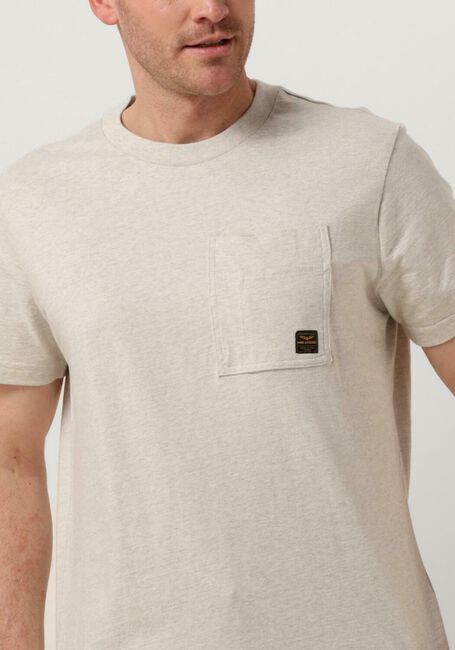 Inactief Bakken vork Gebroken wit PME LEGEND T-shirt SHORT SLEEVE R-NECK OPEN END MELANGE JERSEY  | Omoda