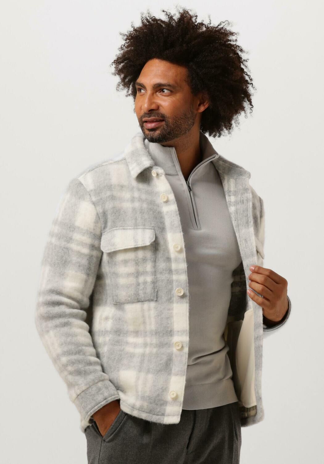 gebroken wit drykorn overshirt hezan