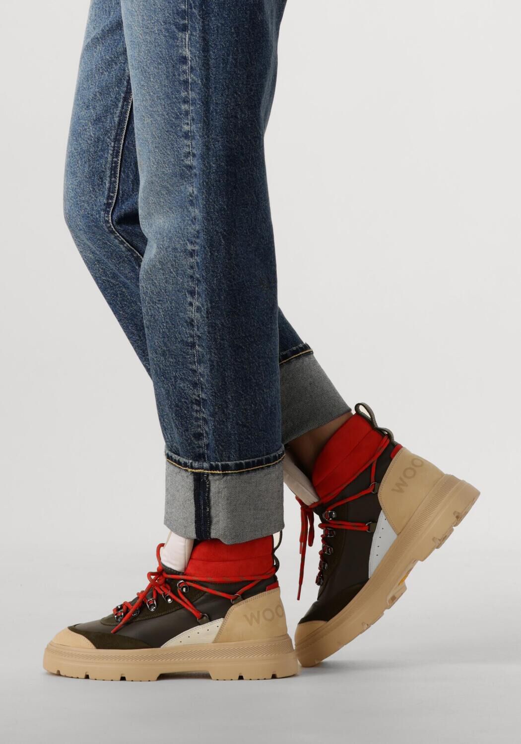 Bruine WOOLRICH Veterboots RETRO HIKING BOOT GUM - large