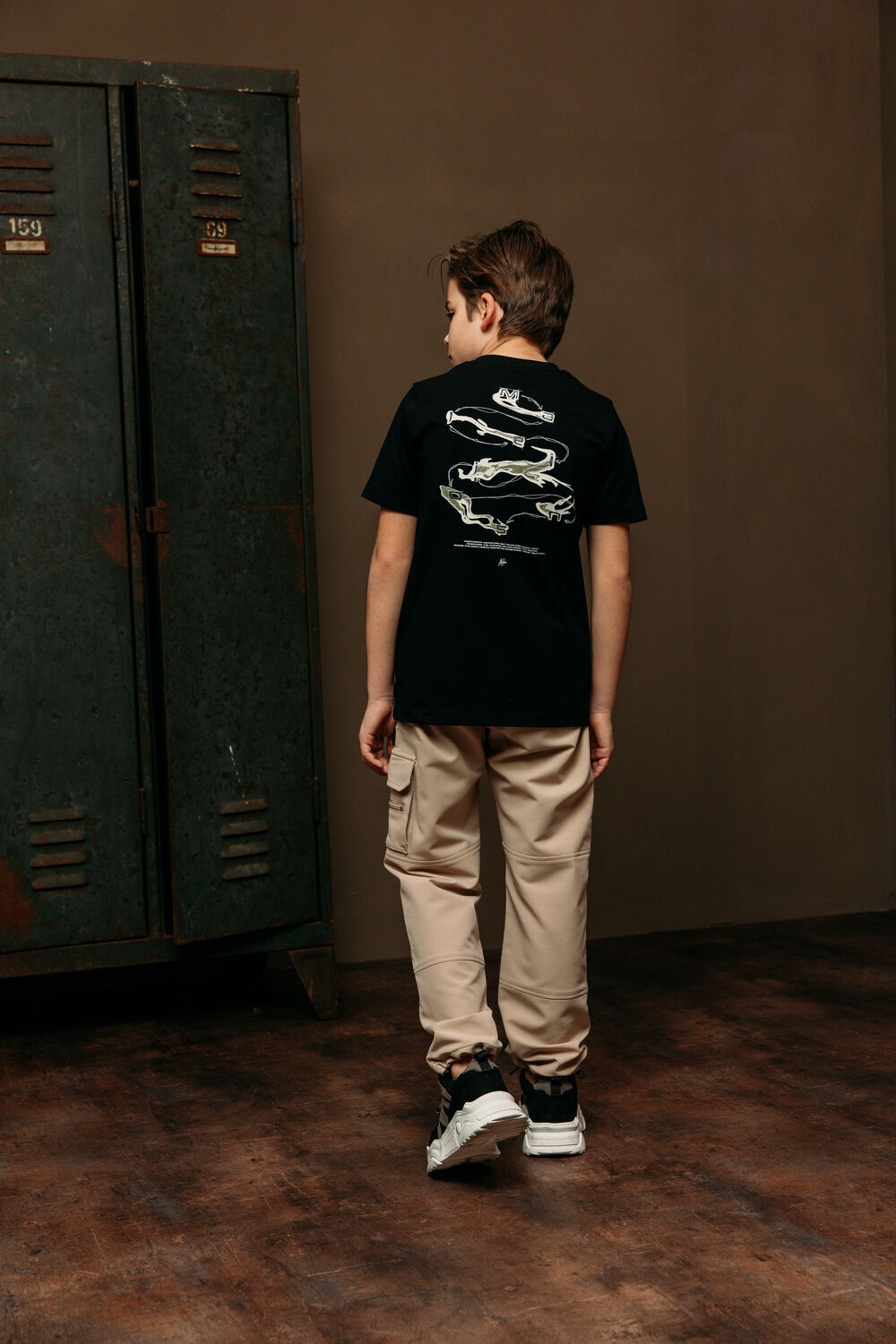 MALELIONS Jongens Polo's & T-shirts Sign T-shirt Zwart