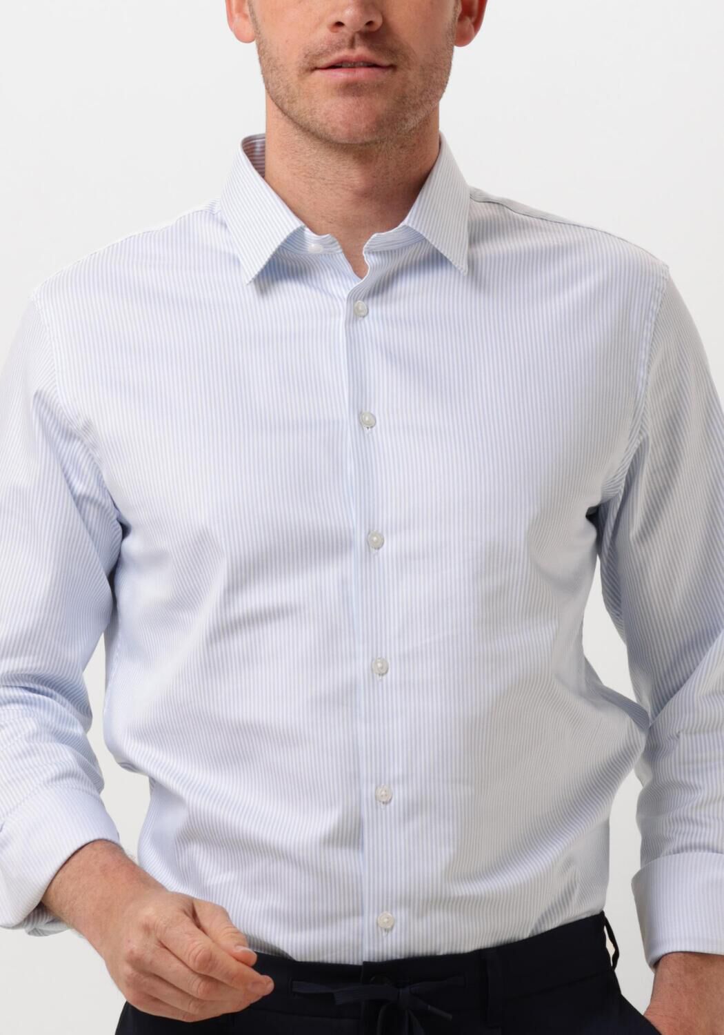 SELECTED HOMME Heren Overhemden Slhslim-performance Shirt Ls Noos Blauw