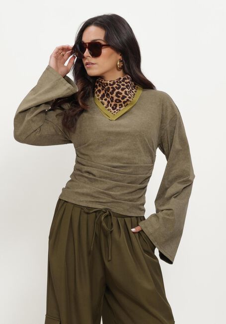 Groene REFINED DEPARTMENT Trui LADIES KNITTED LONGSLEEVE CRUZ - large