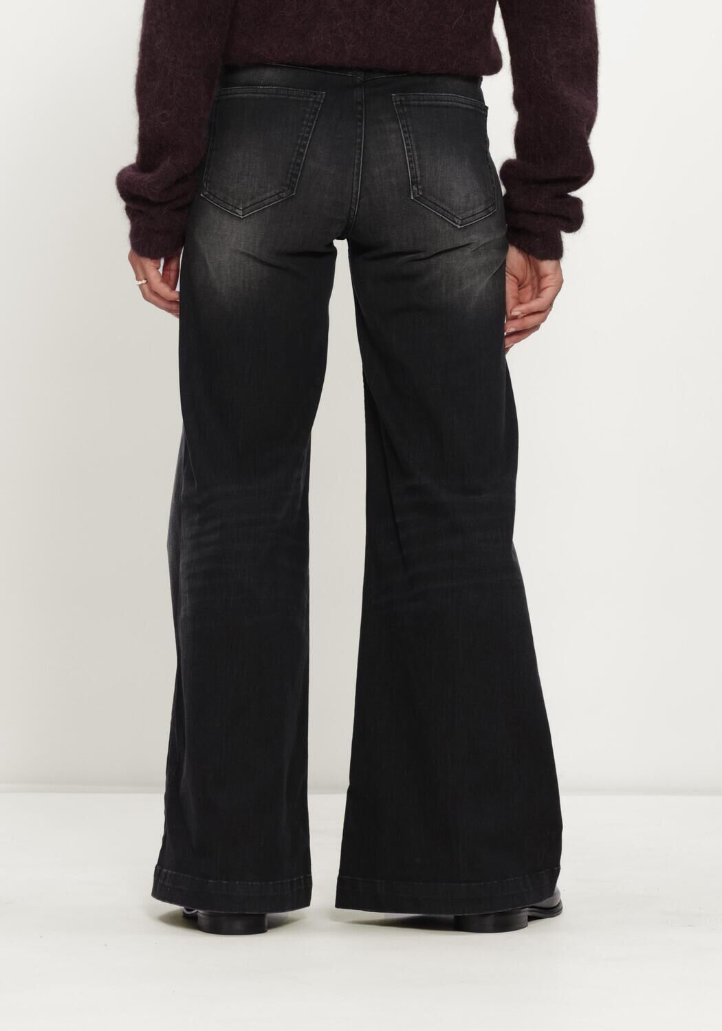 Zwarte CIRCLE OF TRUST Wide jeans PALMER DNM - large