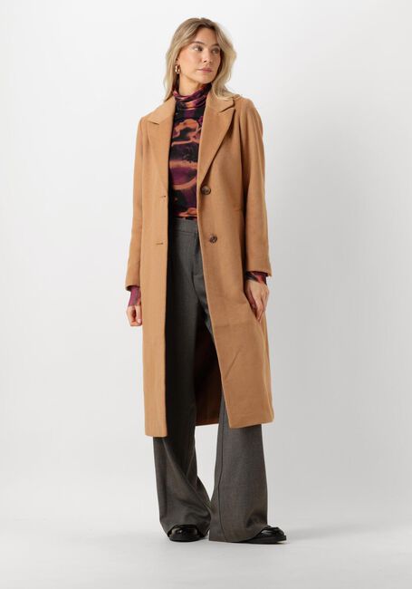 Camel NOTRE-V Mantel WOOL COAT - large