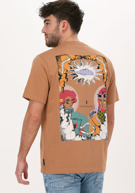 Beige SCOTCH & SODA T-shirt UNISEX - AMELIA EARHART GRAPHI - large