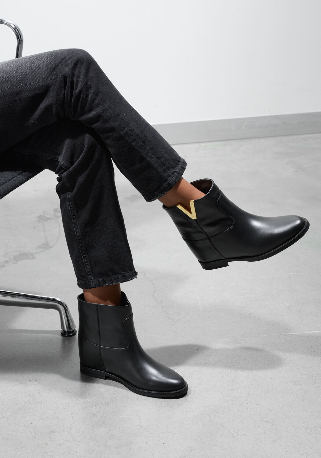 Zwarte VIA ROMA 15 Enkellaarsjes SANTA MONICA 2576 - medium