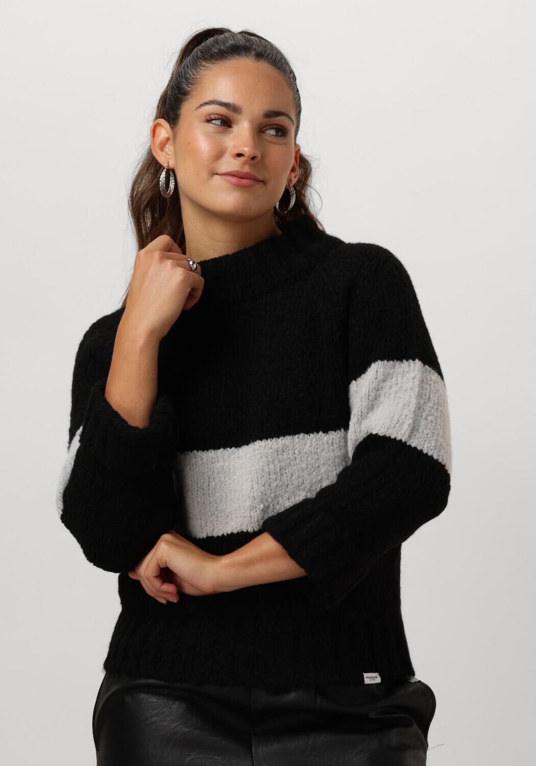 PENN & INK Dames Truien & Vesten 225 Jumper Stripe Zwart