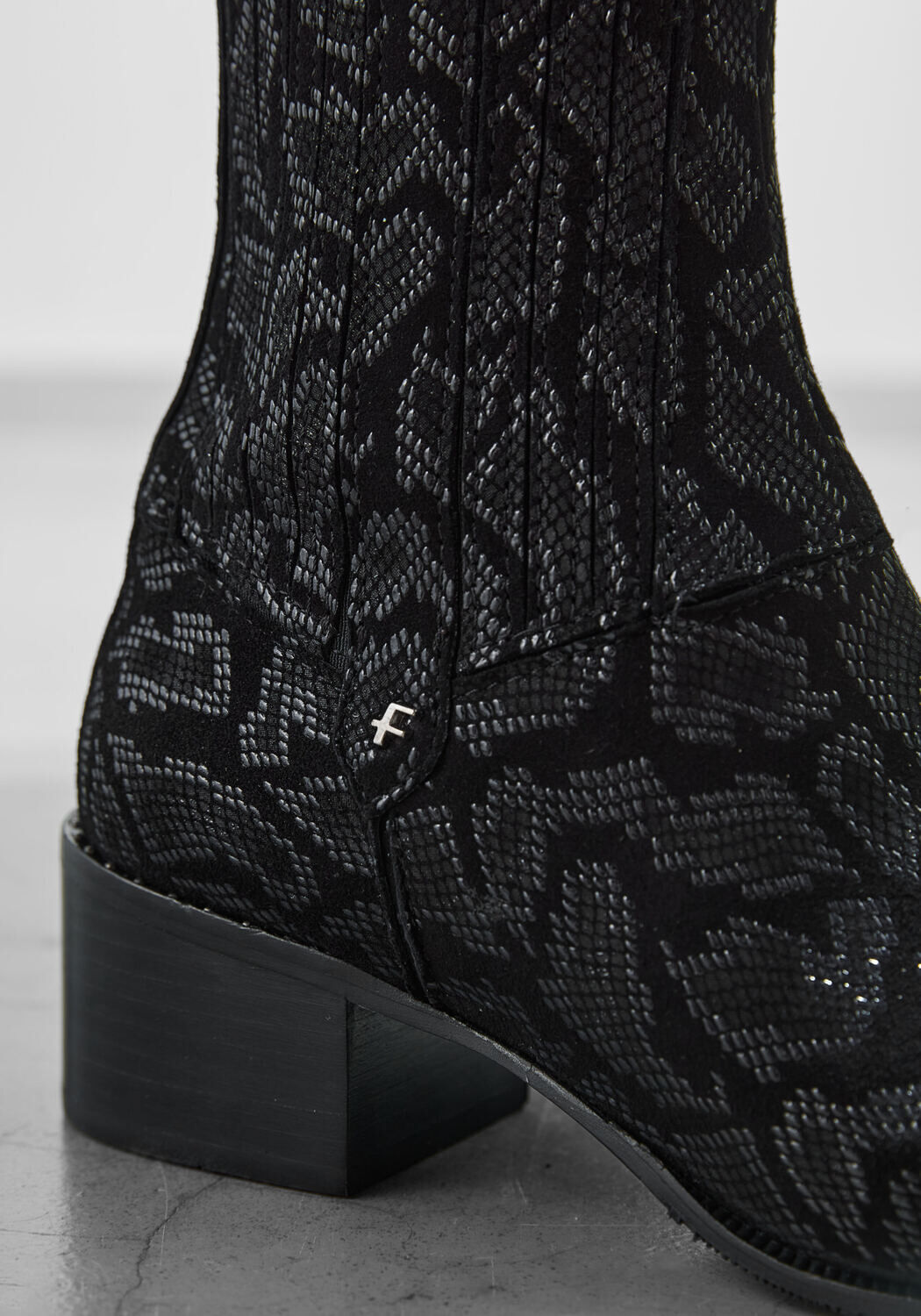 Zwarte FLORIS VAN BOMMEL Enkellaarsjes EVI 01.11 - large