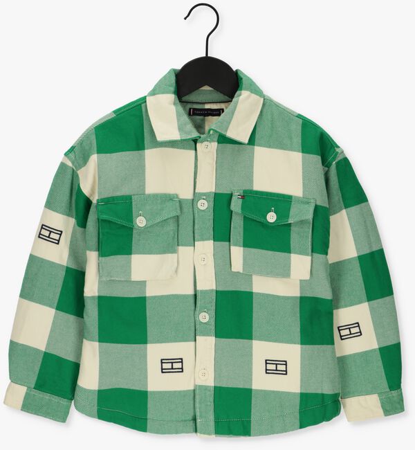 Groene TOMMY HILFIGER Overshirt SHERPA LINED CHECKED OVERSHIRT - large