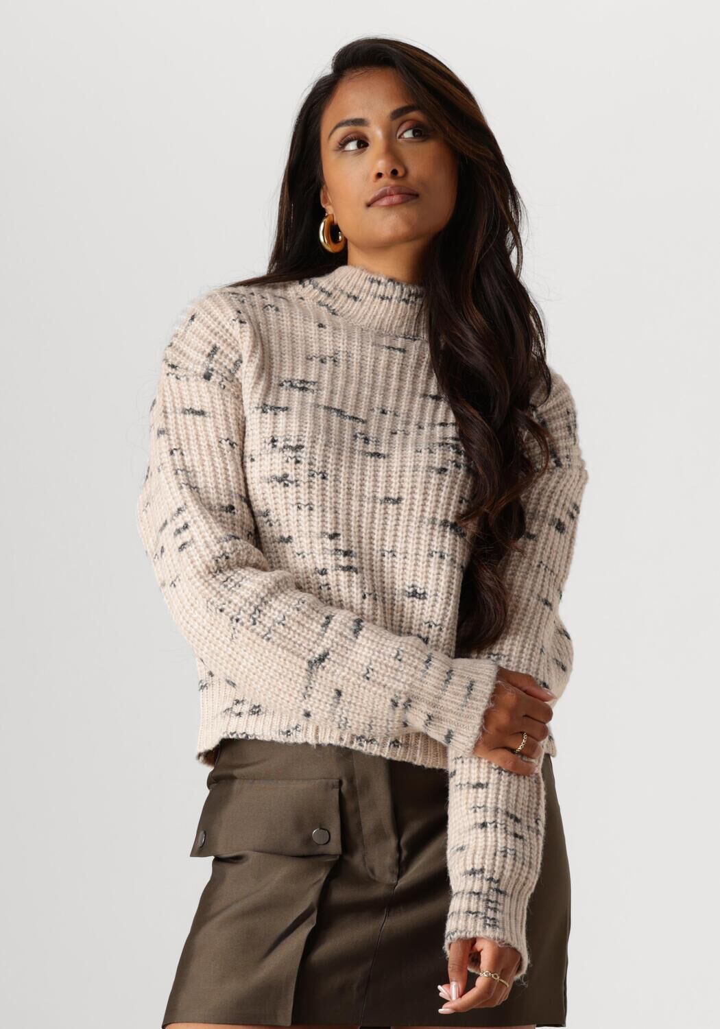 AAIKO Dames Truien & Vesten Milou Spacedye Wo 400 Zand