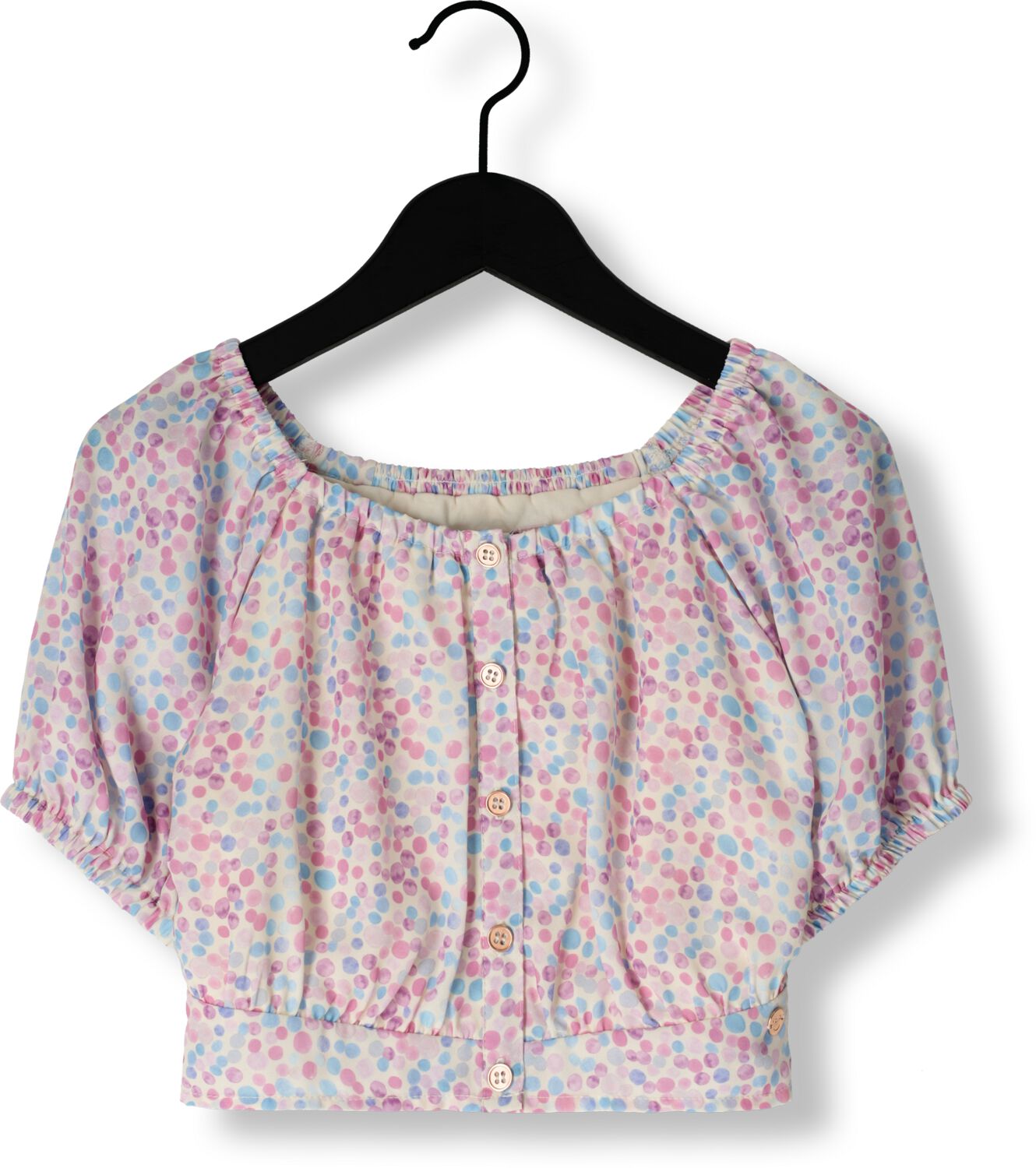 NONO Meisjes Blouses Tomas Cropped Blouse Blauw