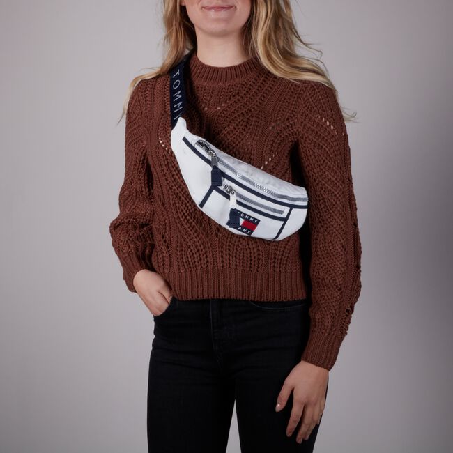 Witte TOMMY HILFIGER Heuptas HERITAGE BUMBAG CNVS Witte TOMMY HILFIGER Heuptas HERITAGE BUMBAG CNVS - large