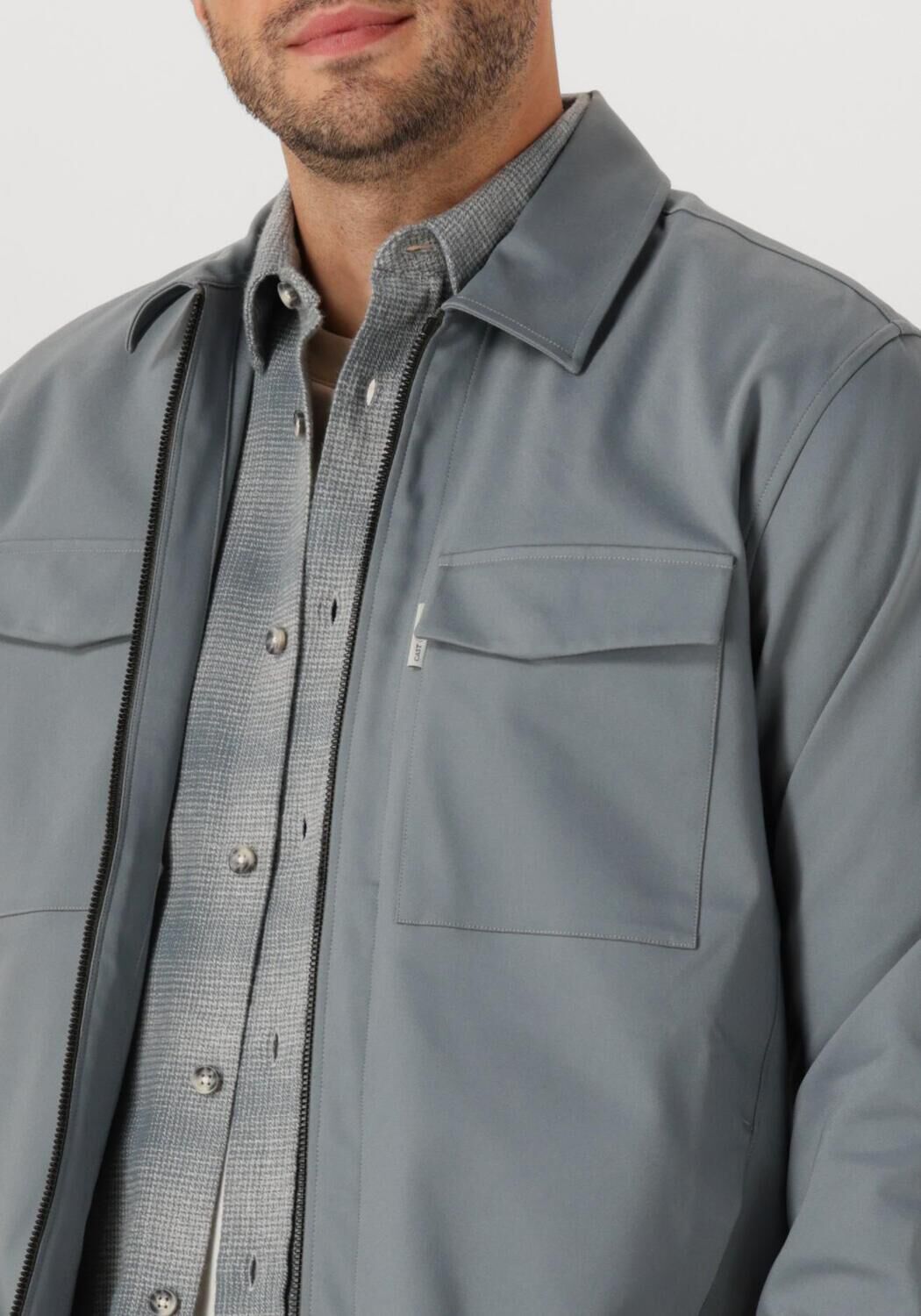 CAST IRON Heren Overshirts Cf Riser Shirtjacket Grijs