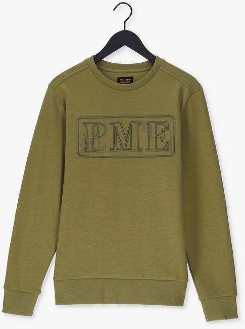 Groene PME LEGEND Sweater LONG SLEEVE R-NECK BRUSHED SWE - large