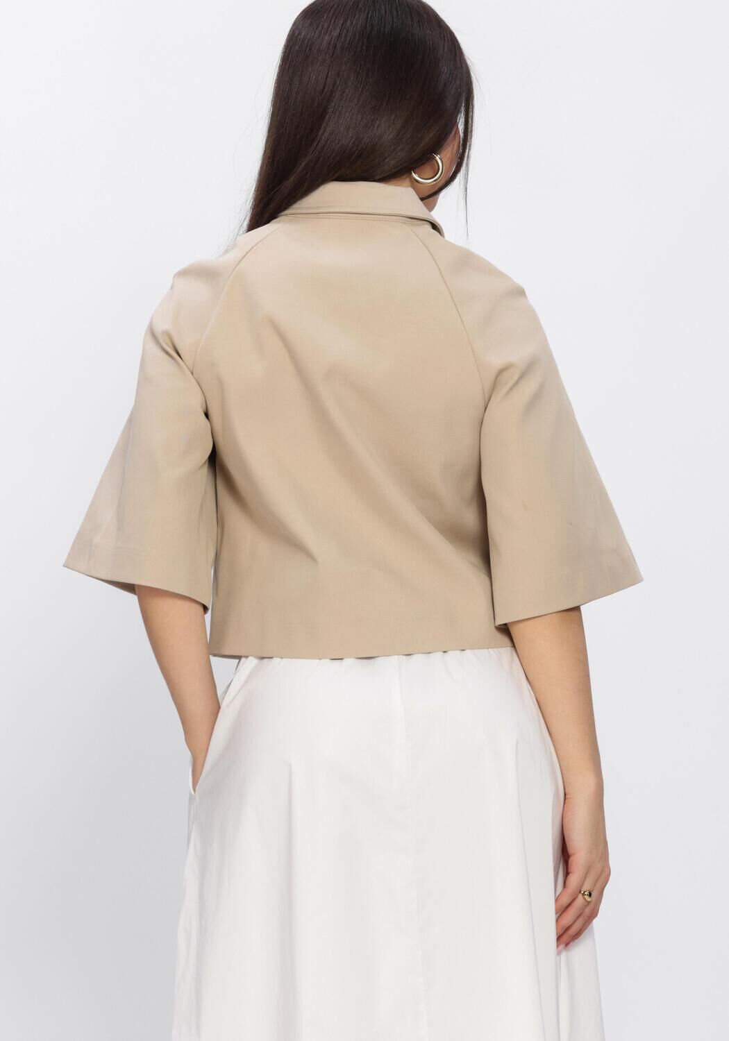 Beige NEO NOIR Trenchcoats ROSEMMA TRENCH MINI JACKET - large