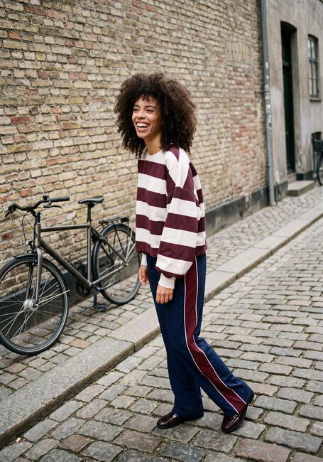 Bordeaux CATWALK JUNKIE Top OVERSIZED STRIPED LONG SLEEVE - large