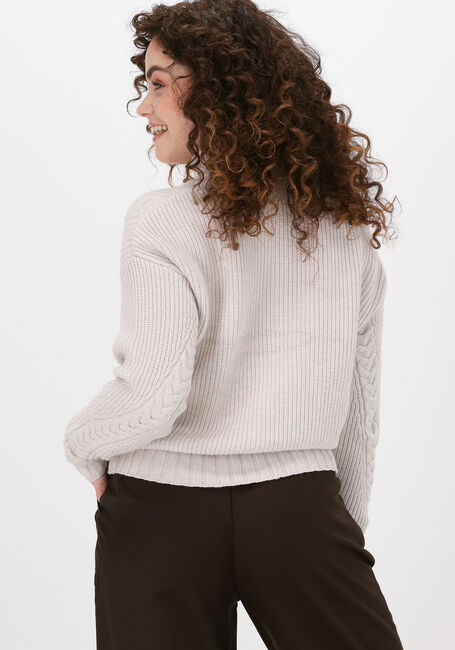 Beige OBJECT Coltrui GREENE LS KNIT PULLOVER - large
