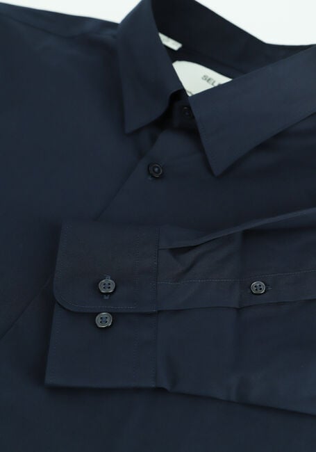 Donkerblauwe SELECTED HOMME Klassiek overhemd SLIMMICHIGAN SHIRT LS B - large