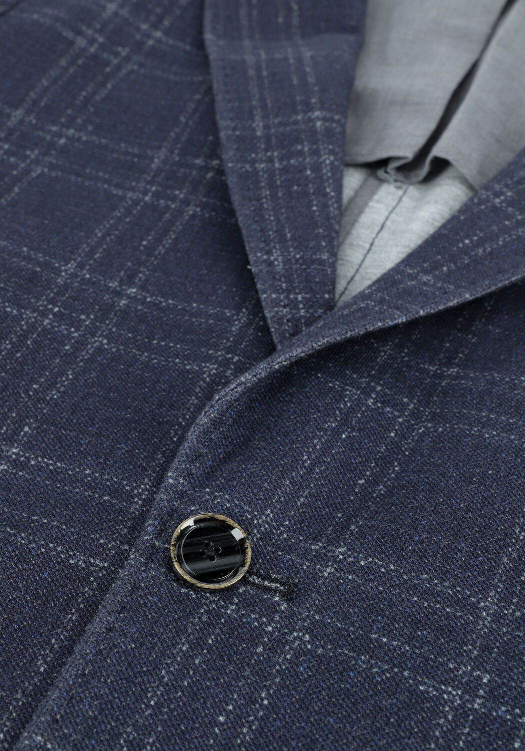 Donkerblauwe PROFUOMO Colbert JACKET KNITTED CH | Omoda