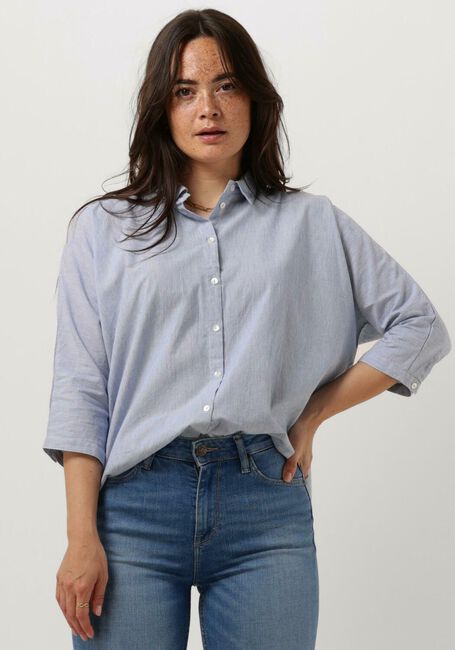 Lichtblauwe BY-BAR Blouses NOREL PIN STRIPE BLOUSE - large