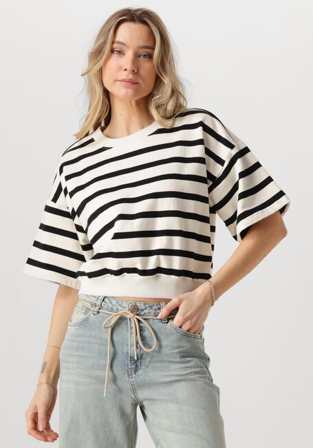 Witte MINUS Trui ESTELLA SHORT SLEEVE SWEAT - large