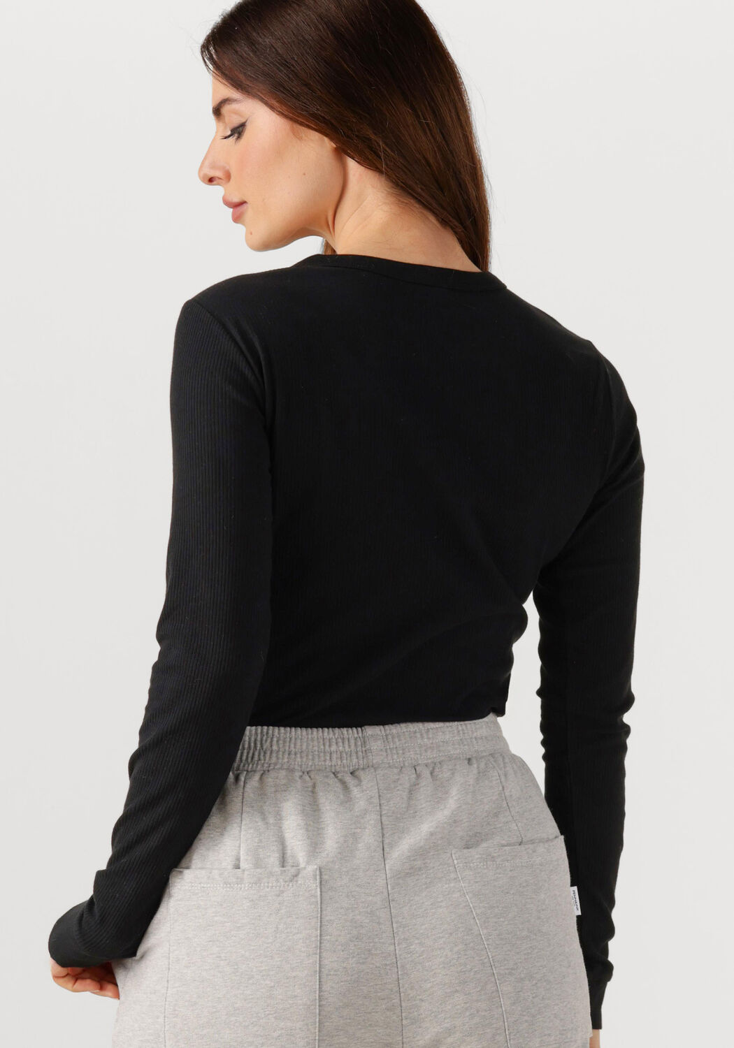 PENN & INK Dames Tops & T-shirts Longsleeve W25f1745 Zwart