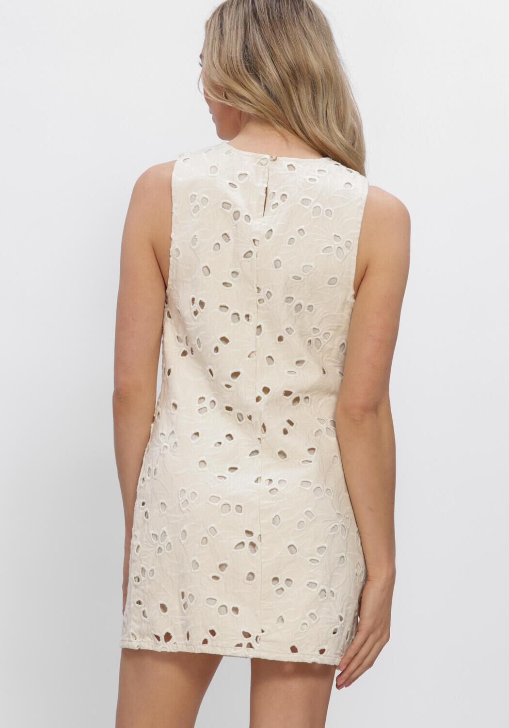 Beige EDITED Jurken NICKY DENIM DRESS - large