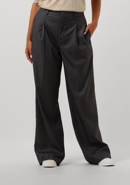 Grijze SCOTCH & SODA Wijde broek ROSE PLEATED HIGH-RISE WIDE LEG PANT - large