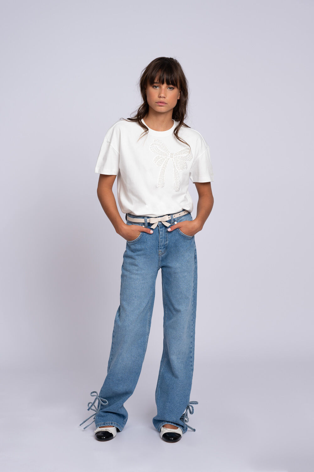 Lichtblauwe NIK & NIK Straight leg jeans BLAIR DENIM PANTS - large