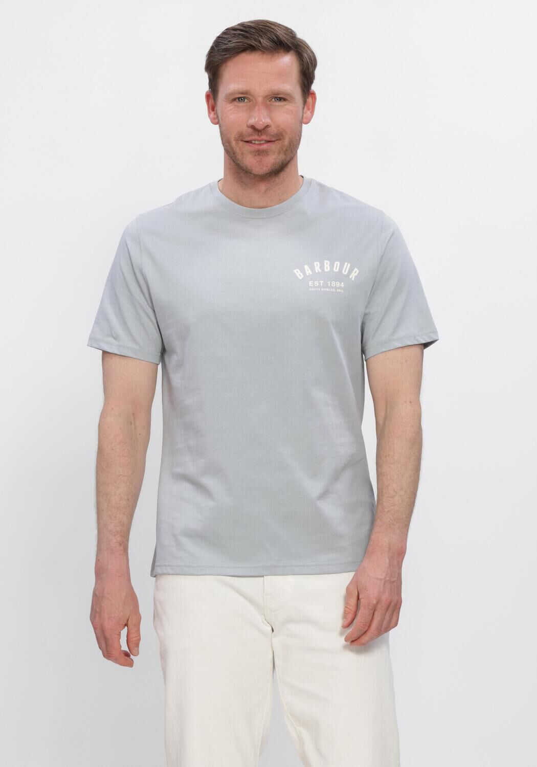 Lichtblauwe BARBOUR T-shirt PREPPY T-SHIRT - large