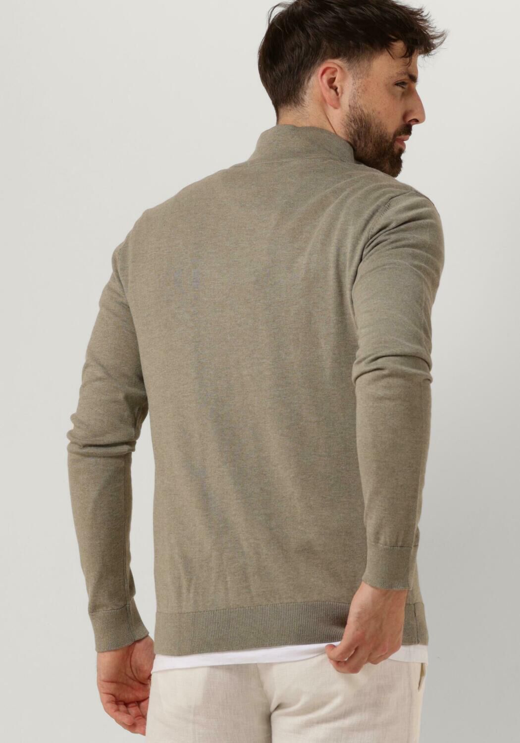 SELECTED HOMME Heren Truien & Vesten Slhberg Half Zip Cardigan Noos Groen
