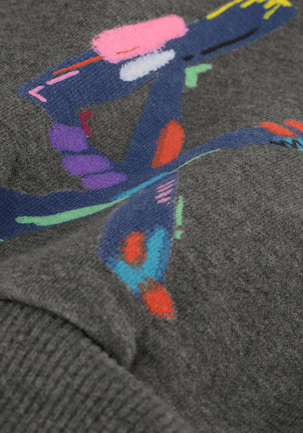 Grijze ALIX MINI Trui KNITTED MULTICOLOUR SWEATER - large