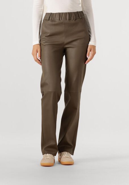 Taupe STUDIO AR Wijde broek AILIS STRETCH PLONGE - large