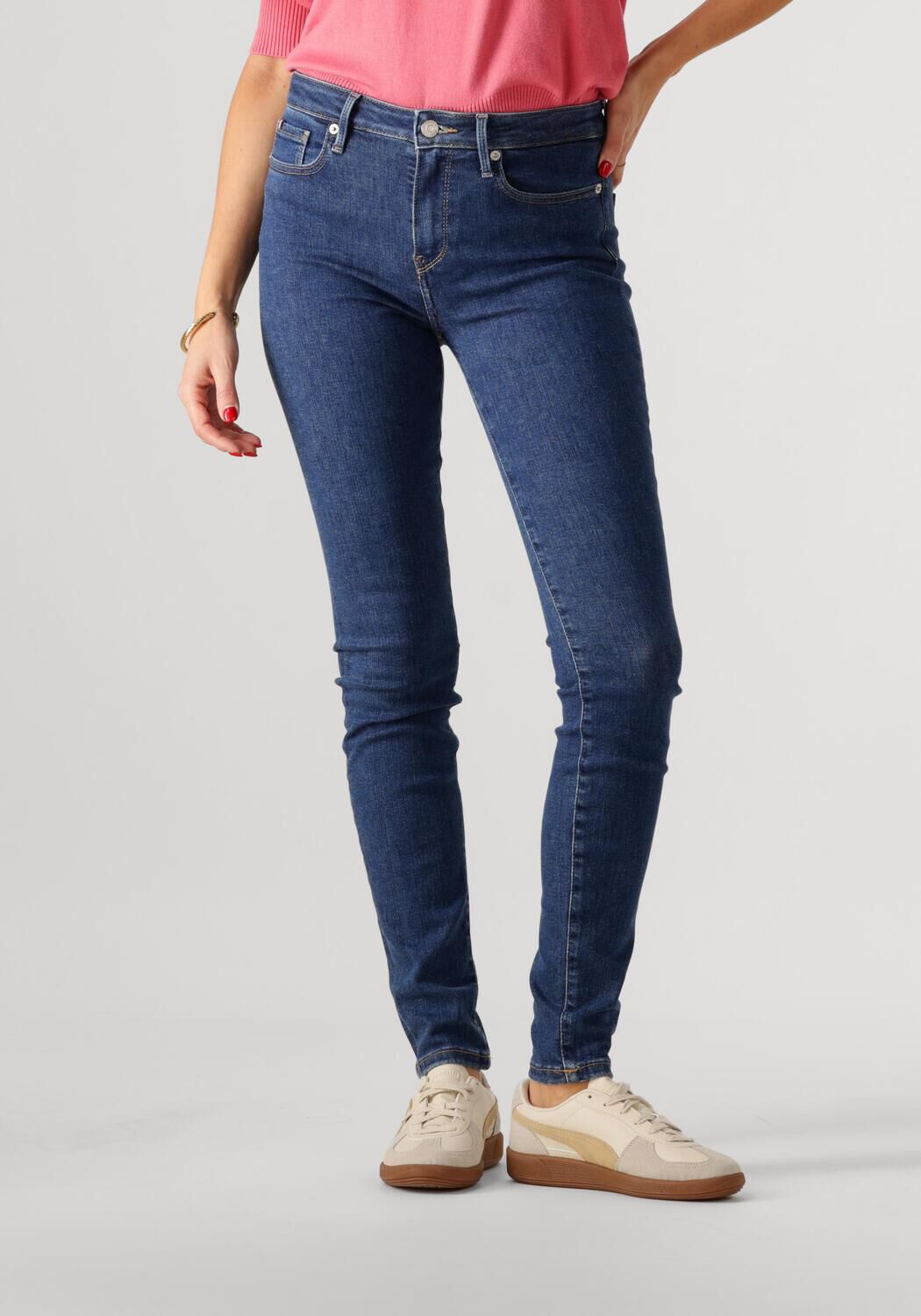 Tommy Hilfiger Skinny fit jeans COMO Skinny Regular Waist met logo-badge in enkel-lengte