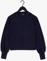 Donkerblauwe SCOTCH & SODA Sweater LOOSE FIT BUTTON SHOULDER CREWNECK